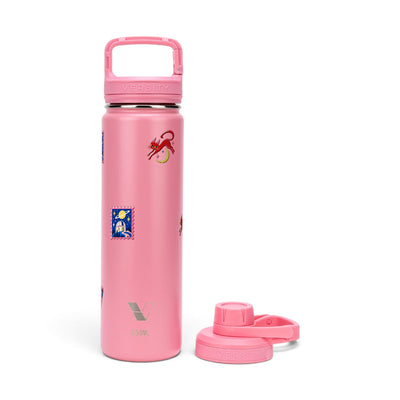 Garrafa Térmica Versity ColdKeeper 650ml After Hours Rosa Chiclete, kit