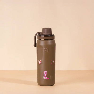 Garrafa Térmica PACCO Vyta 500ml Country Rosa Chocolate, foto de estúdio