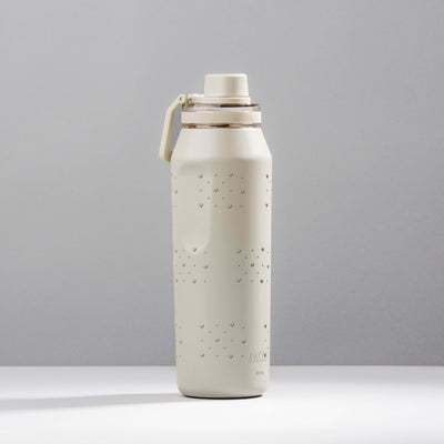 Garrafa Térmica PACCO Vyta 950ml Corações Sálvia Creme, foto de estúdio