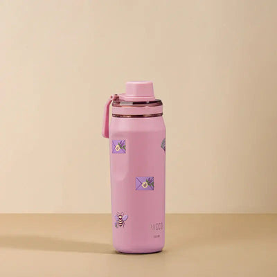 Garrafa Térmica PACCO Vyta 500ml Lavanda Botânica Sweet Rose, foto de estúdio