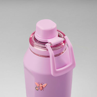 Garrafa Térmica PACCO Vyta 1200ml Rosé Romântico Lilás, vista de cima