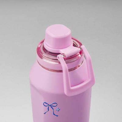 Garrafa Térmica PACCO Vyta 1200ml Laço Leve Lilás, vista de cima