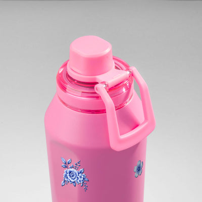 Garrafa Térmica PACCO Vyta 1200ml Jardim Azul Chiclete, vista de cima