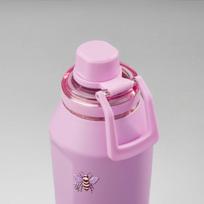 Garrafa Térmica PACCO Vyta 1200ml Lavanda Botânica Lilás, vista de cima