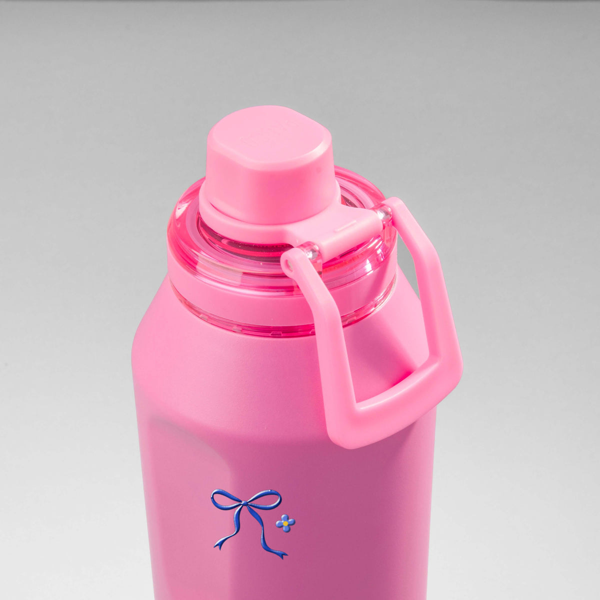 Garrafa Térmica PACCO Vyta 1200ml Laço Leve Chiclete, vista de cima