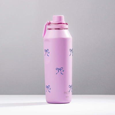 Garrafa Térmica PACCO Vyta 1200ml Laço Leve Lilás, foto de estúdio