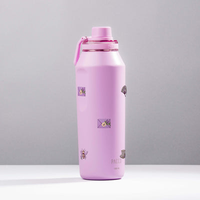 Garrafa Térmica PACCO Vyta 1200ml Lavanda Botânica Lilás, foto de estúdio