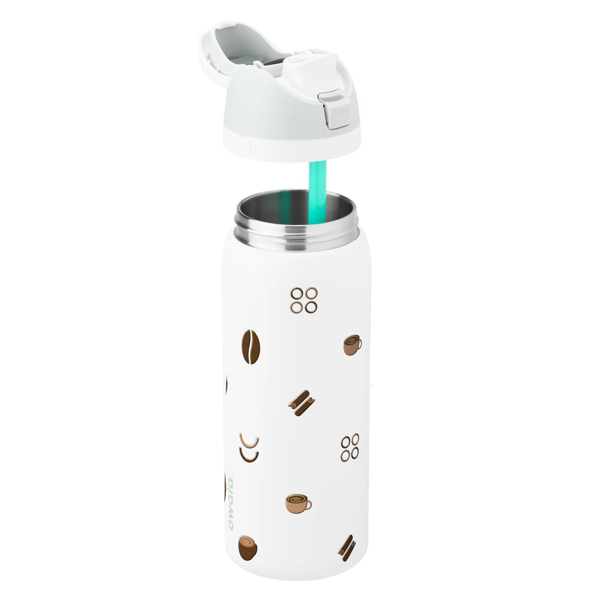 Garrafa Térmica Owala FreeSip 946ml Coffee White Marshmallow, sem tampa