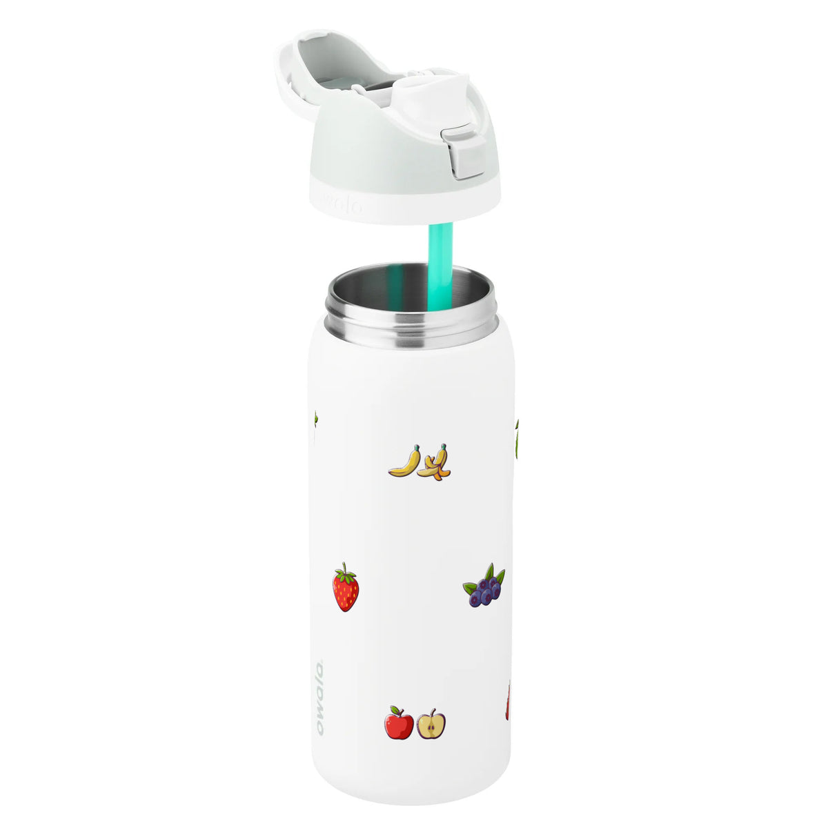Garrafa Térmica Owala FreeSip 946ml Frutas White Marshmallow, sem tampa