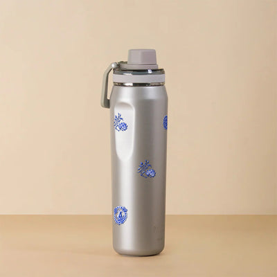 Garrafa Térmica PACCO Vyta 650ml Porcelana de Coalas OURO BRANCO, foto de estúdio