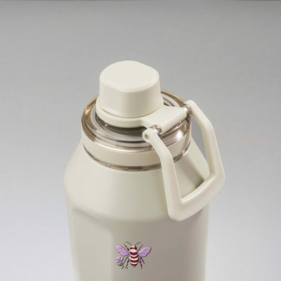 Garrafa Térmica PACCO Vyta 1200ml Lavanda Botânica Creme, vista de cima