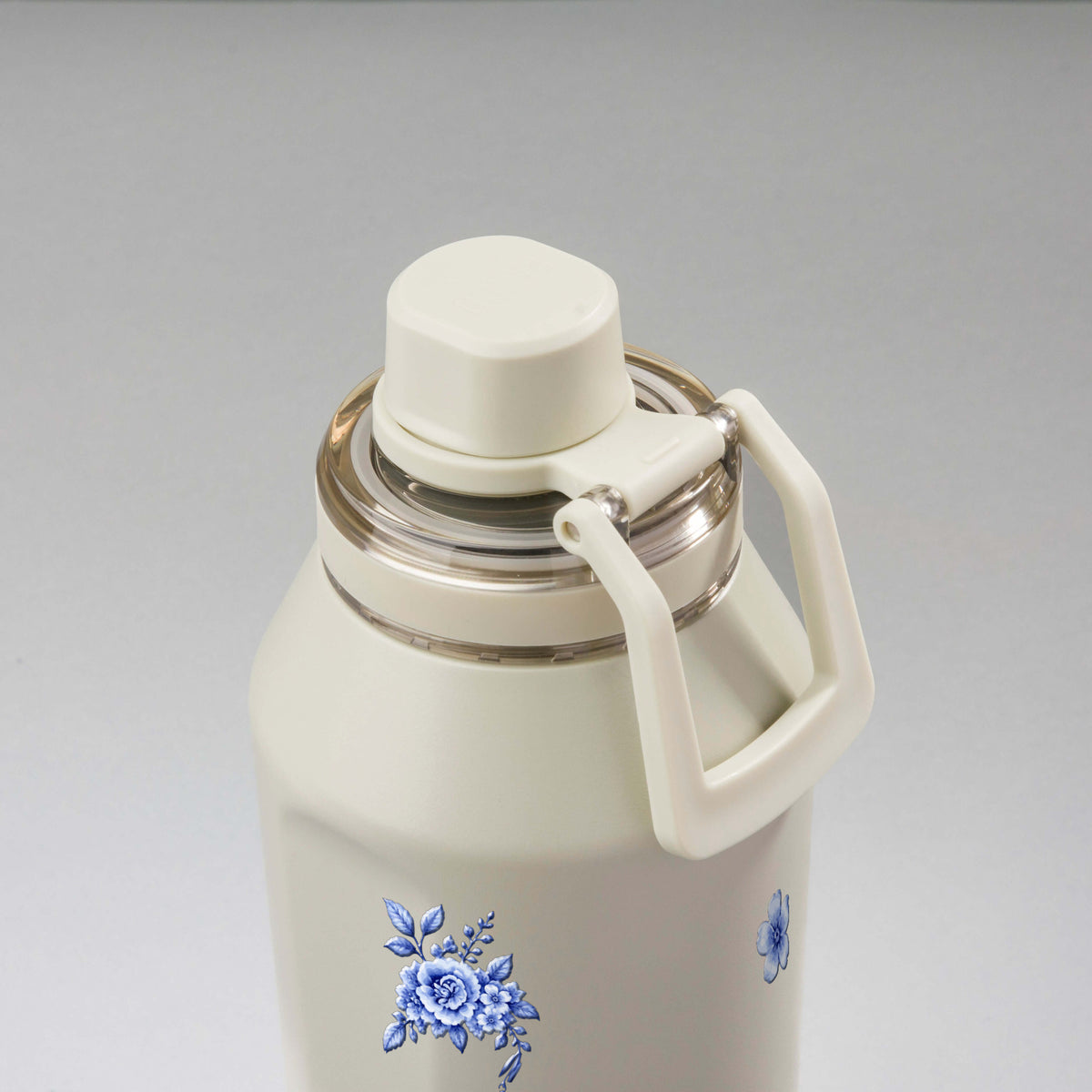 Garrafa Térmica PACCO Vyta 1200ml Jardim Azul Creme, vista de cima