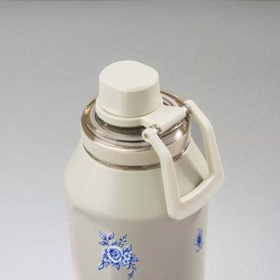 Garrafa Térmica PACCO Vyta 1200ml Jardim Azul Creme, vista de cima