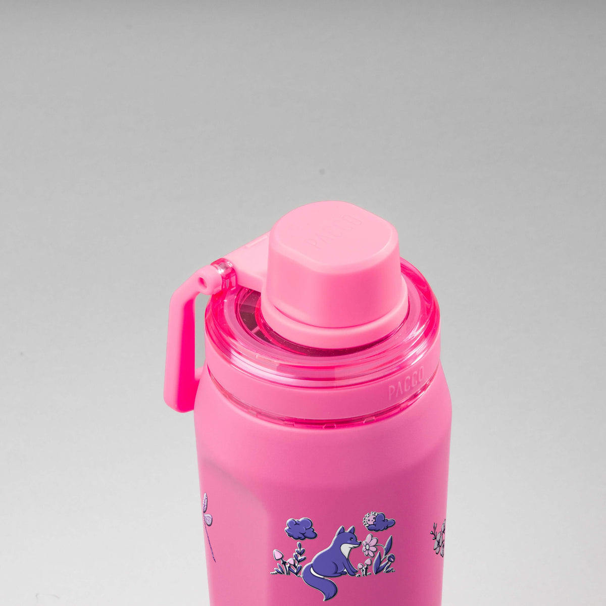 Garrafa Térmica PACCO Vyta 650ml Natureza Lilás Chiclete, vista de cima