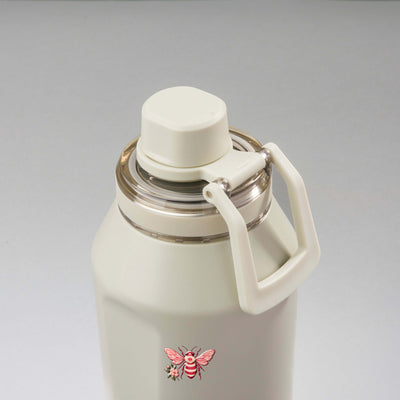 Garrafa Térmica PACCO Vyta 1200ml Rosé Romântico Creme, vista de cima