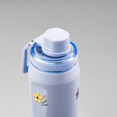 Garrafa Térmica PACCO Vyta 650ml Floral Club Lavanda, vista de cima