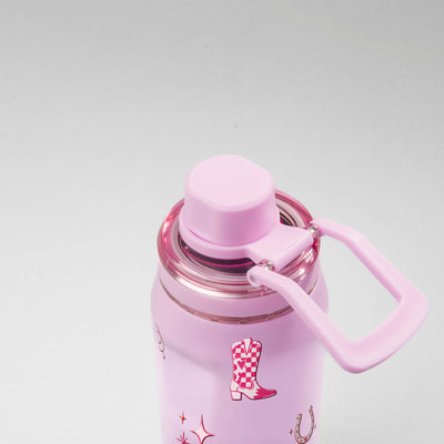 Garrafa Térmica PACCO Vyta 350ml Country Rosa Lilás, alca fora