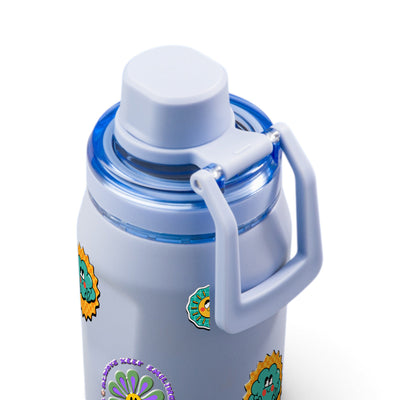 Garrafa Térmica PACCO Vyta 350ml Retrô Good Vibes Lavanda, detalhe alca