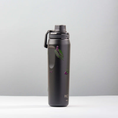 Garrafa Térmica PACCO Vyta 650ml Açaí Preta, foto de estúdio