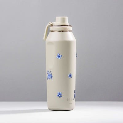 Garrafa Térmica PACCO Vyta 1200ml Jardim Azul Creme, foto de estúdio