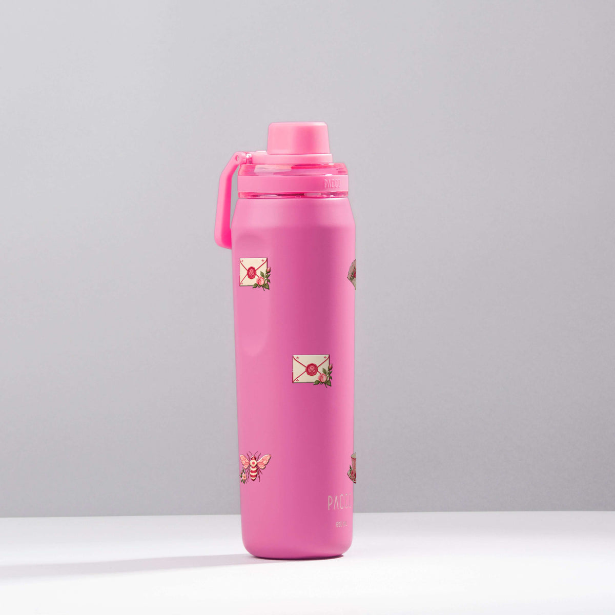 Garrafa Térmica PACCO Vyta 650ml Rosé Romântico Chiclete, foto de estúdio