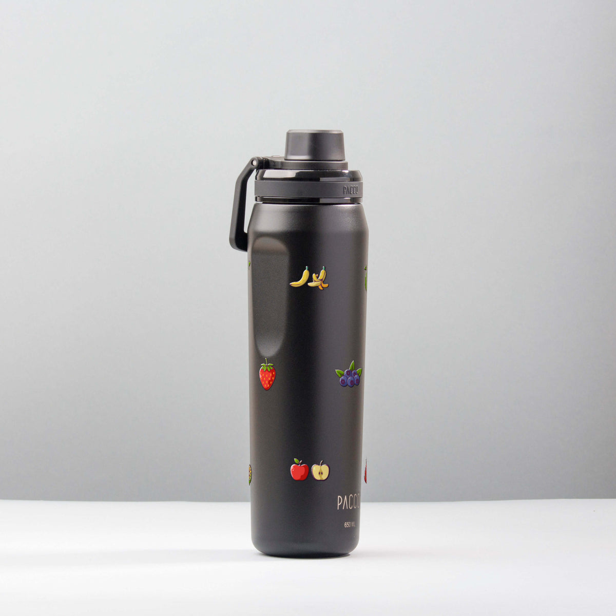 Garrafa Térmica PACCO Vyta 650ml Frutas Preta, foto de estúdio