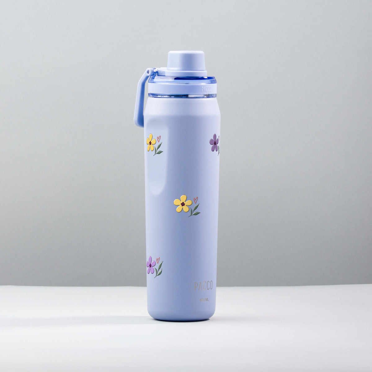 Garrafa Térmica PACCO Vyta 650ml Floral Club Lavanda, foto de estúdio