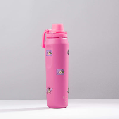 Garrafa Térmica PACCO Vyta 650ml Lavanda Botânica Chiclete, foto de estúdio