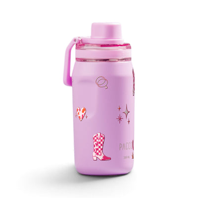 Garrafa Térmica PACCO Vyta 350ml Country Rosa Lilás, frente 3