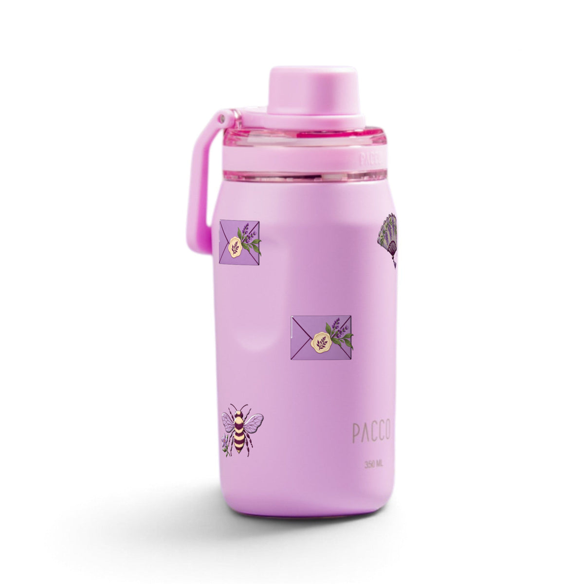 Garrafa Térmica PACCO Vyta 350ml Lavanda Botânica Lilás, frente 3