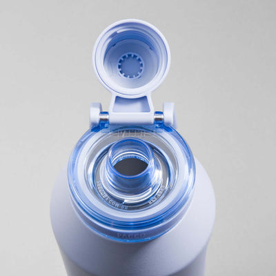 Garrafa Térmica PACCO Vyta 1200ml com tampa aberta mostrando o bocal larga, ideal para manter bebidas quentes ou frias por longos períodos.