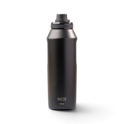 Garrafa Térmica PACCO Vyta 1200ml em aço inox, ideal para manter bebidas frias ou quentes, com alto desempenho e elegância.
