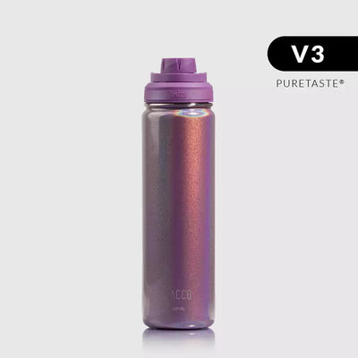Garrafa Térmica PACCO Hydra V3 650ml PURETASTE® | PEDRAS PRECIOSAS, garrafa de design sofisticado com revestimento interno cerâmico.