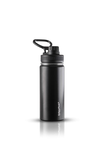 Garrafa Térmica GalaxyFlask® 532 - Alça Flexível preta, destacando seu design moderno e capacidade de conservação térmica excepcional.
