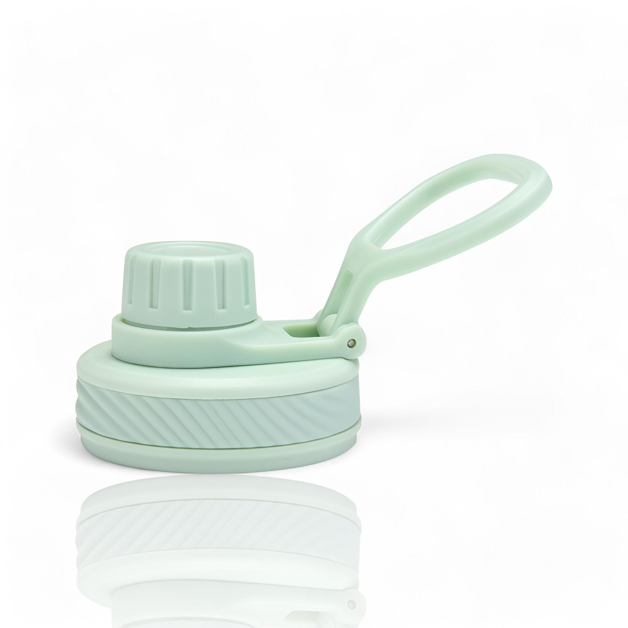 Tampa de alça flexível - Spout lid verde claro para garrafas térmicas compatível com várias marcas, ideal para uso com uma só mão.