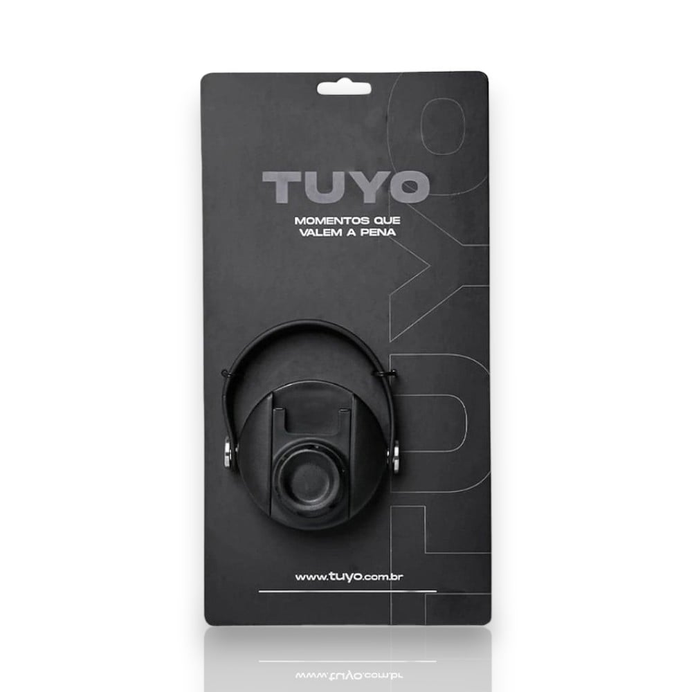 Tampa com bocal - TUYO embalagem preta com design esportivo, compatível com várias garrafas e 100% hermética, não vaza.