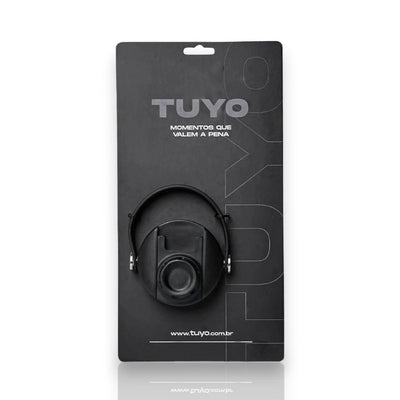 Tampa com bocal - TUYO embalagem preta com design esportivo, compatível com várias garrafas e 100% hermética, não vaza.