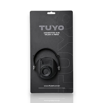 Tampa com bocal - TUYO embalagem preta com design esportivo, compatível com várias garrafas e 100% hermética, não vaza.