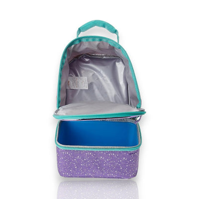 Bolsa Térmica Thermos - Narvals aberta mostrando interior espaçoso e isolamento térmico ideal para lanche infantil.