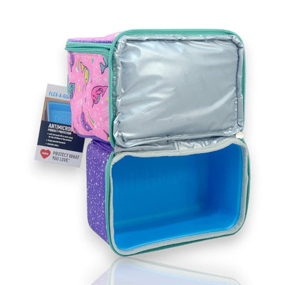 Bolsa Térmica Thermos - Narvals aberta mostrando o interior com isolamento térmico de espuma celular. Ideal para manter alimentos frescos.