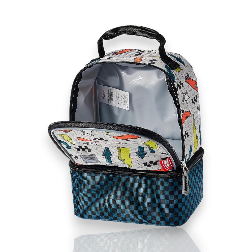 Bolsa Térmica Thermos - Skate com design colorido e isolamento térmico, ideal para manter o lanche das crianças fresco e seguro.