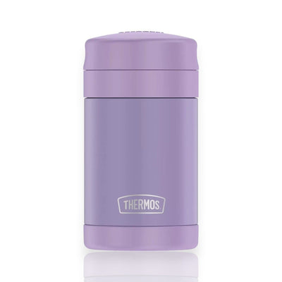 Pote Térmico Thermos Funtainer - 470ml em roxo com isolamento a vácuo, mantendo alimentos quentes ou frios por horas.