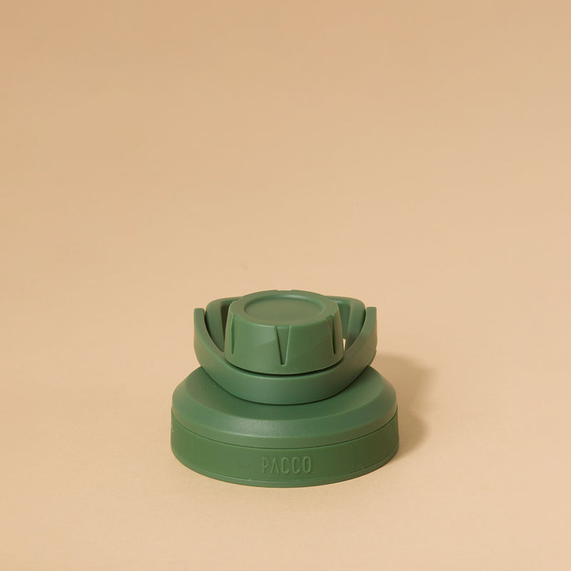 Tampa PACCO Stiff verde com vedação hermética e design funcional para segurança e estilo na hidratação.