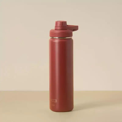 Garrafa Térmica PACCO Hydrav2 650ml em design sofisticado e eficiente, ideal para bebidas frias ou quentes. Cor vermelha.