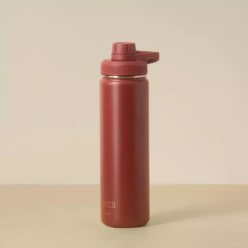 Garrafa Térmica PACCO Hydrav2 650ml em design sofisticado e eficiente, ideal para bebidas frias ou quentes. Cor vermelha.