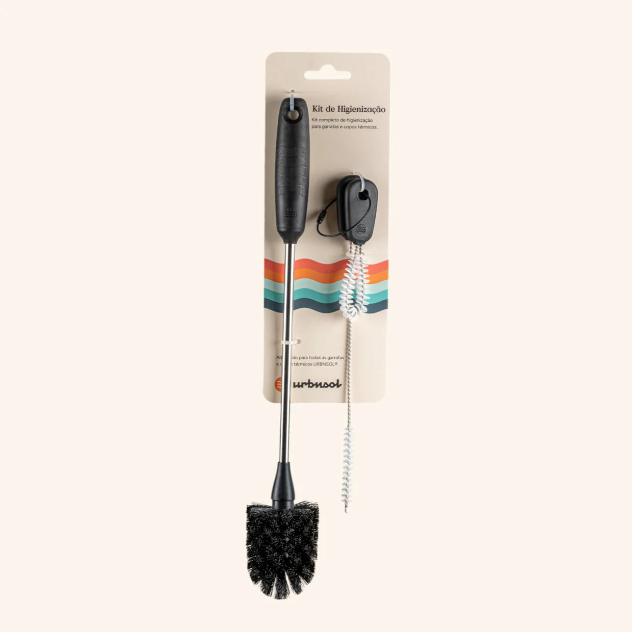 Kit de Escovas para Limpeza de Garrafas, Canudos e Tampas