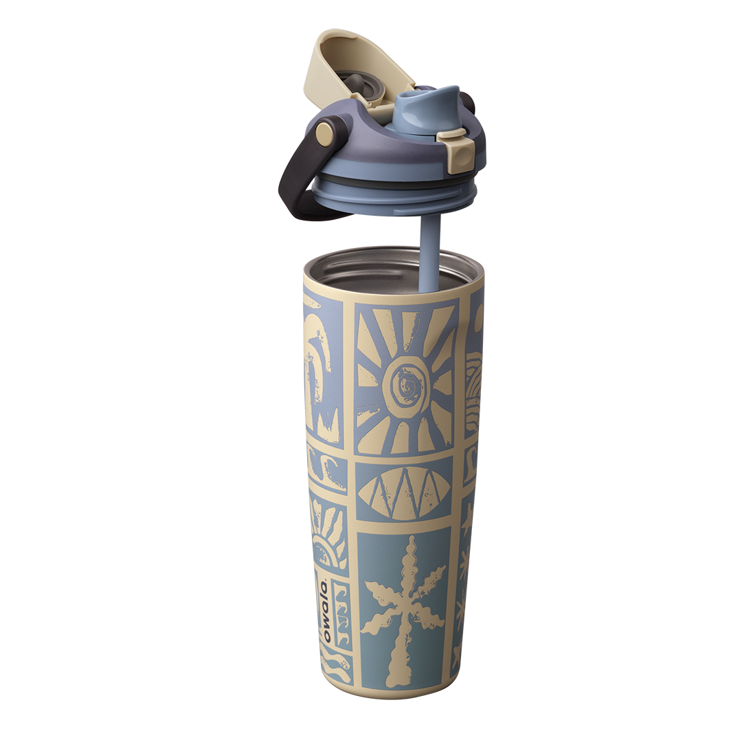 Garrafa térmica Owala FreeSip Sway na cor Vintage Surf