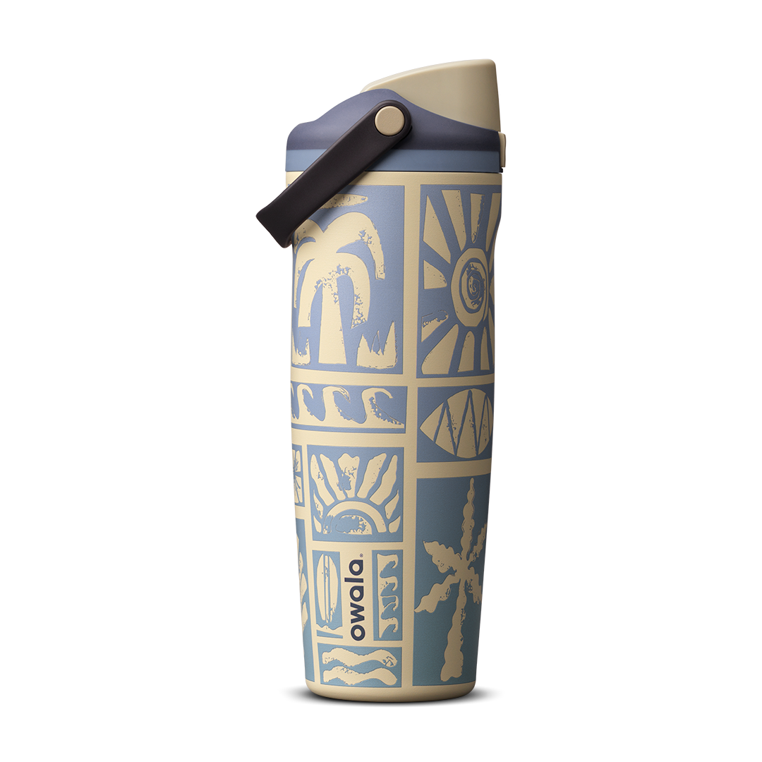 Garrafa térmica Owala FreeSip Sway na cor Vintage Surf