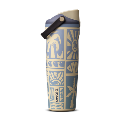 Garrafa térmica Owala FreeSip Sway na cor Vintage Surf