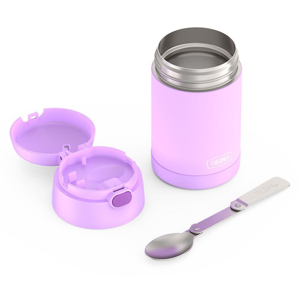 Pote Térmico Thermos Funtainer 470 ml Lilac, kit com os itens juntos